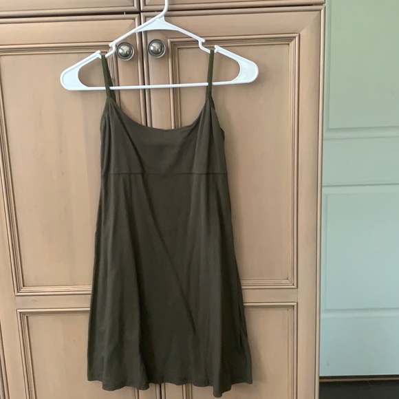 Other - Olive Green Cut Out Back Dress